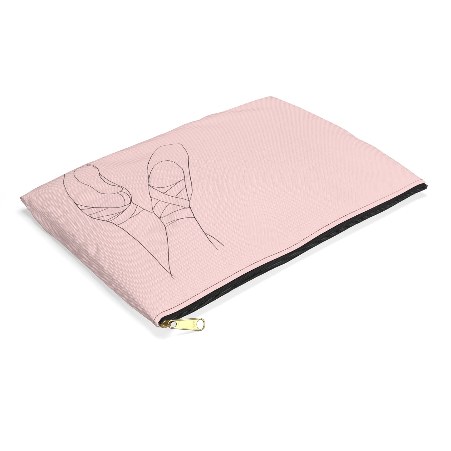 Ballet Shoes Pink Accessory Pouch — Makeup Bag for Dancers