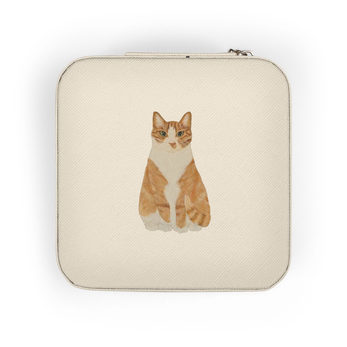 Orange Tabby Cat Jewelry Travel Case