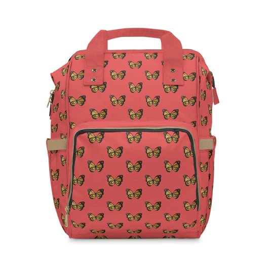 Butterfly Print Diaper Backpack — Multifunctional Baby Changing Bag
