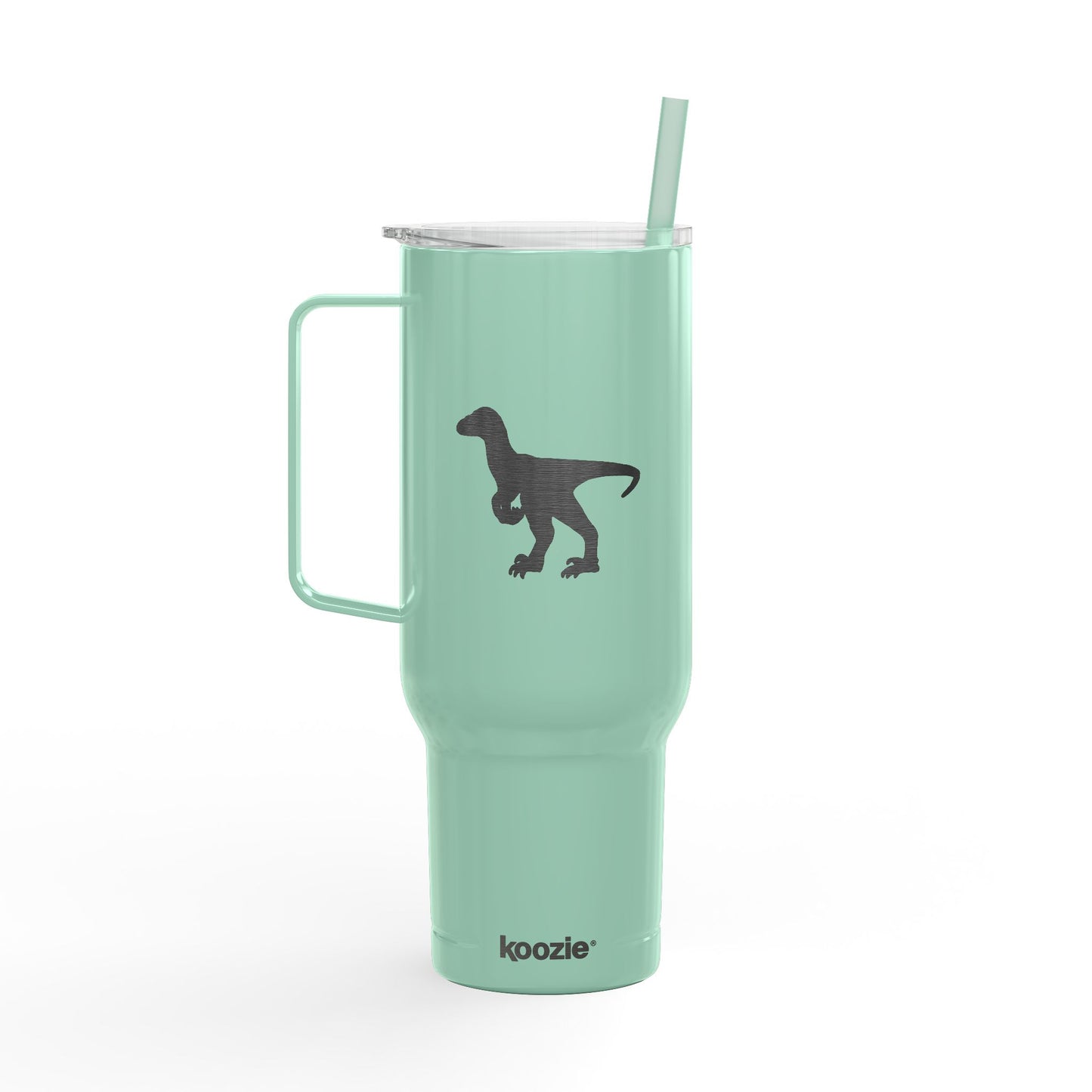 40oz Engraved Insulated Tumbler — Bird & Dinosaur Silhouette