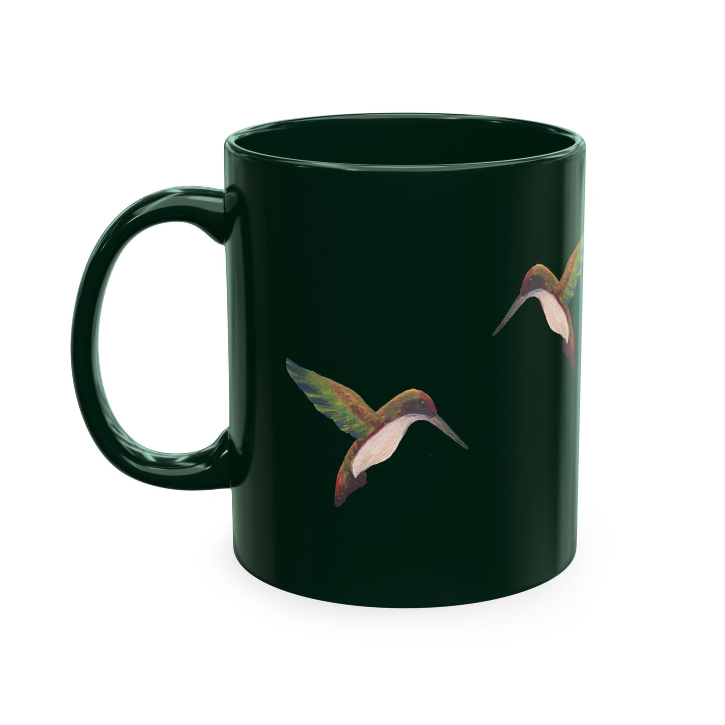 Hummingbird Pattern Ceramic Mug
