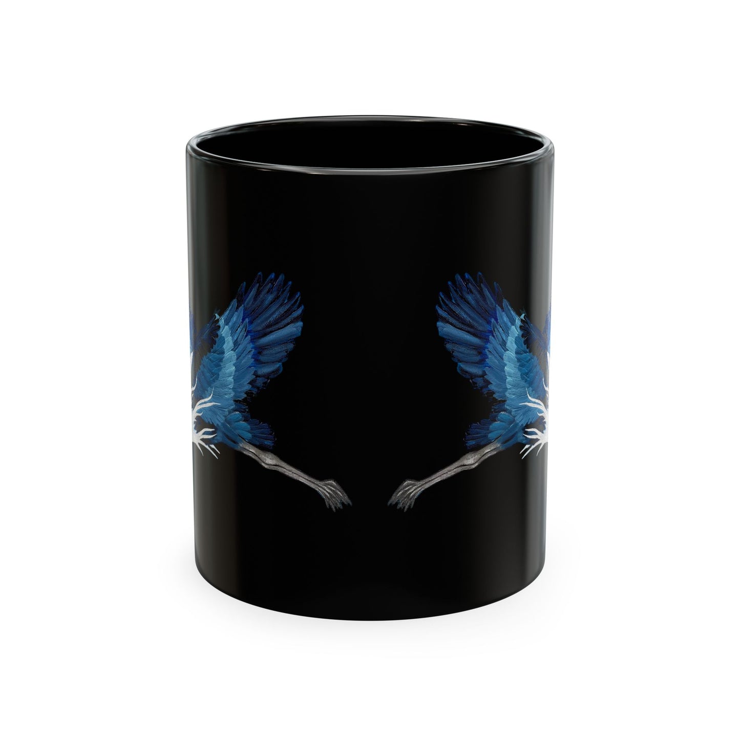 Blue Heron Ceramic Mug — Nature Bird Coffee Cup
