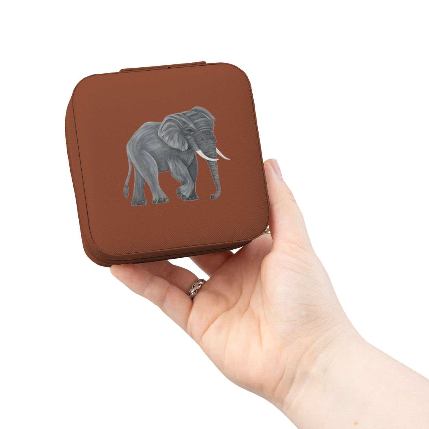 Grey Elephant Jewelry Travel Case
