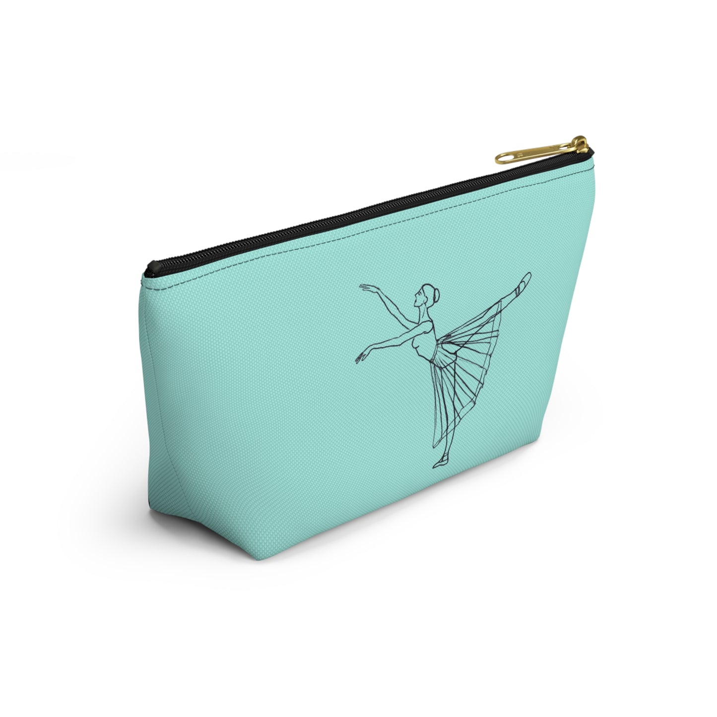 Ballet Dancer Tiffany Blue Accessory Pouch — Mint T‑Bottom Makeup & Dance Bag