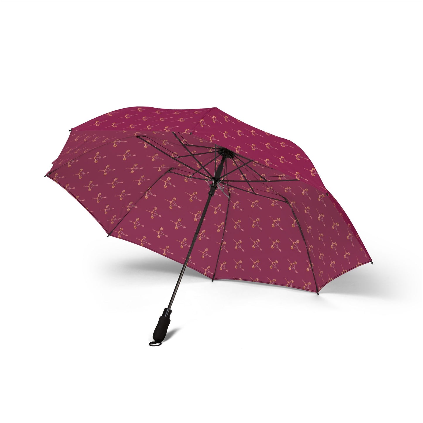 Pink Cupid's Arrow Compact Travel Umbrella