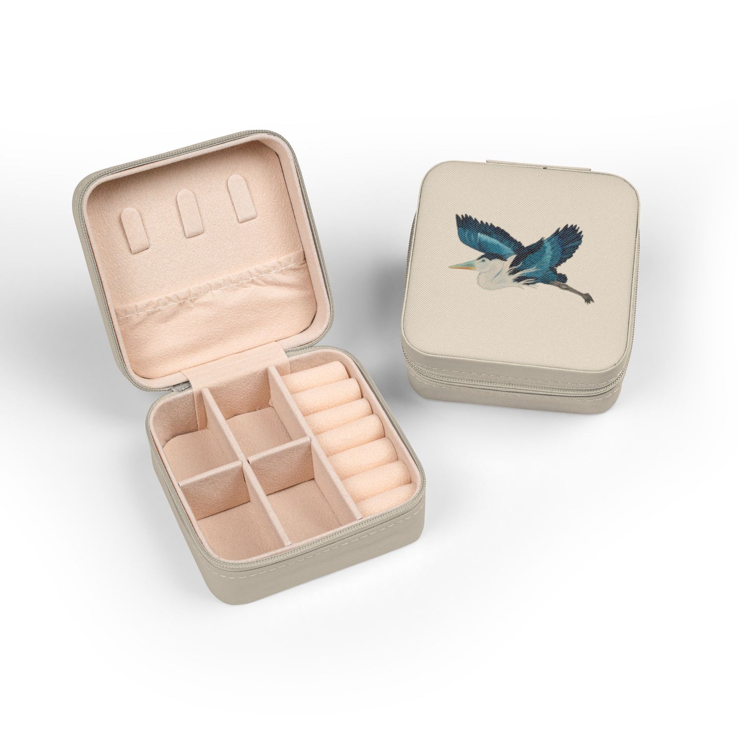 Bird Heron Jewelry Travel Case