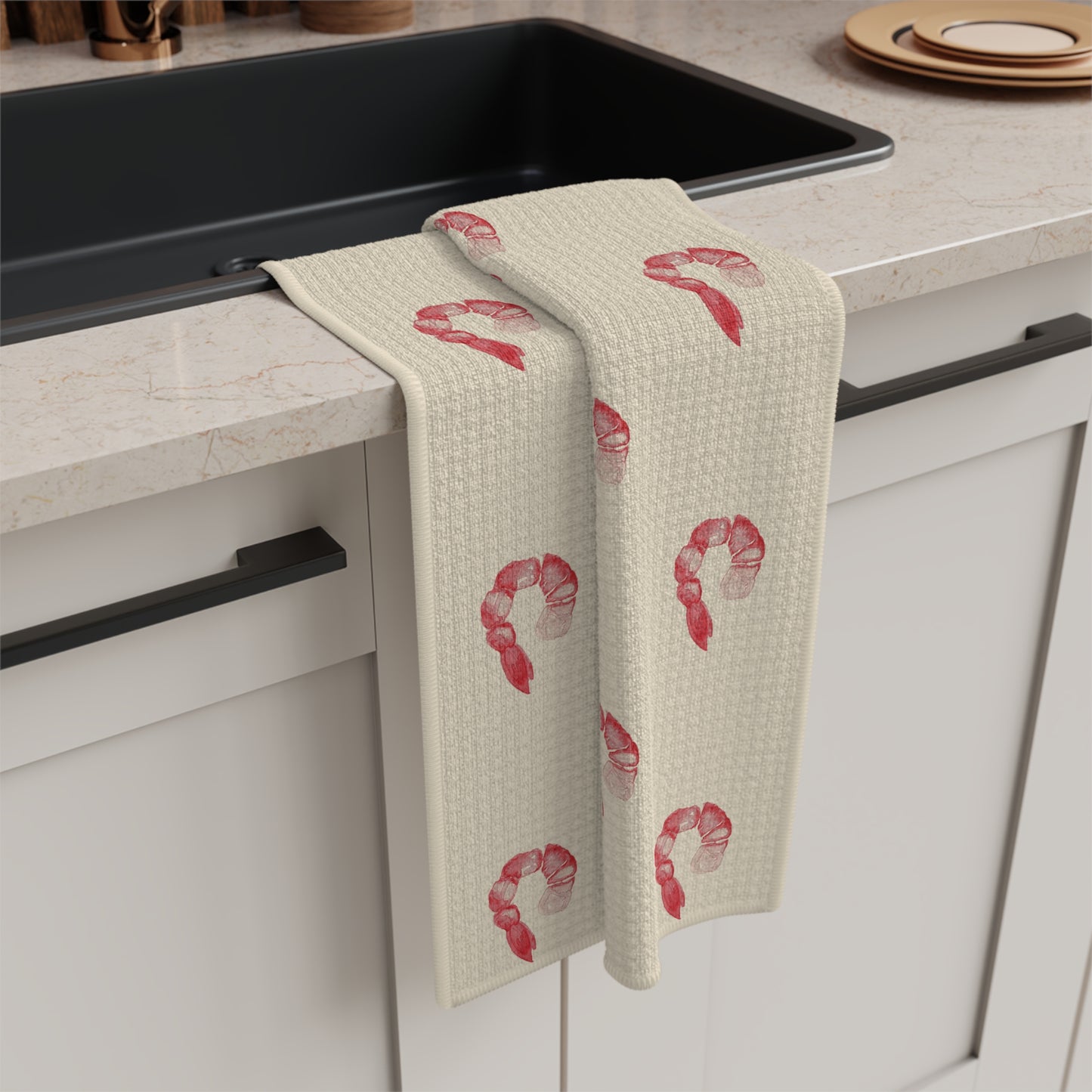 Shrimp Cocktail Microfiber Tea Towel