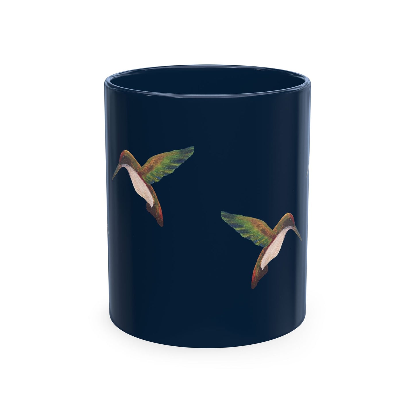 Hummingbird Pattern Ceramic Mug