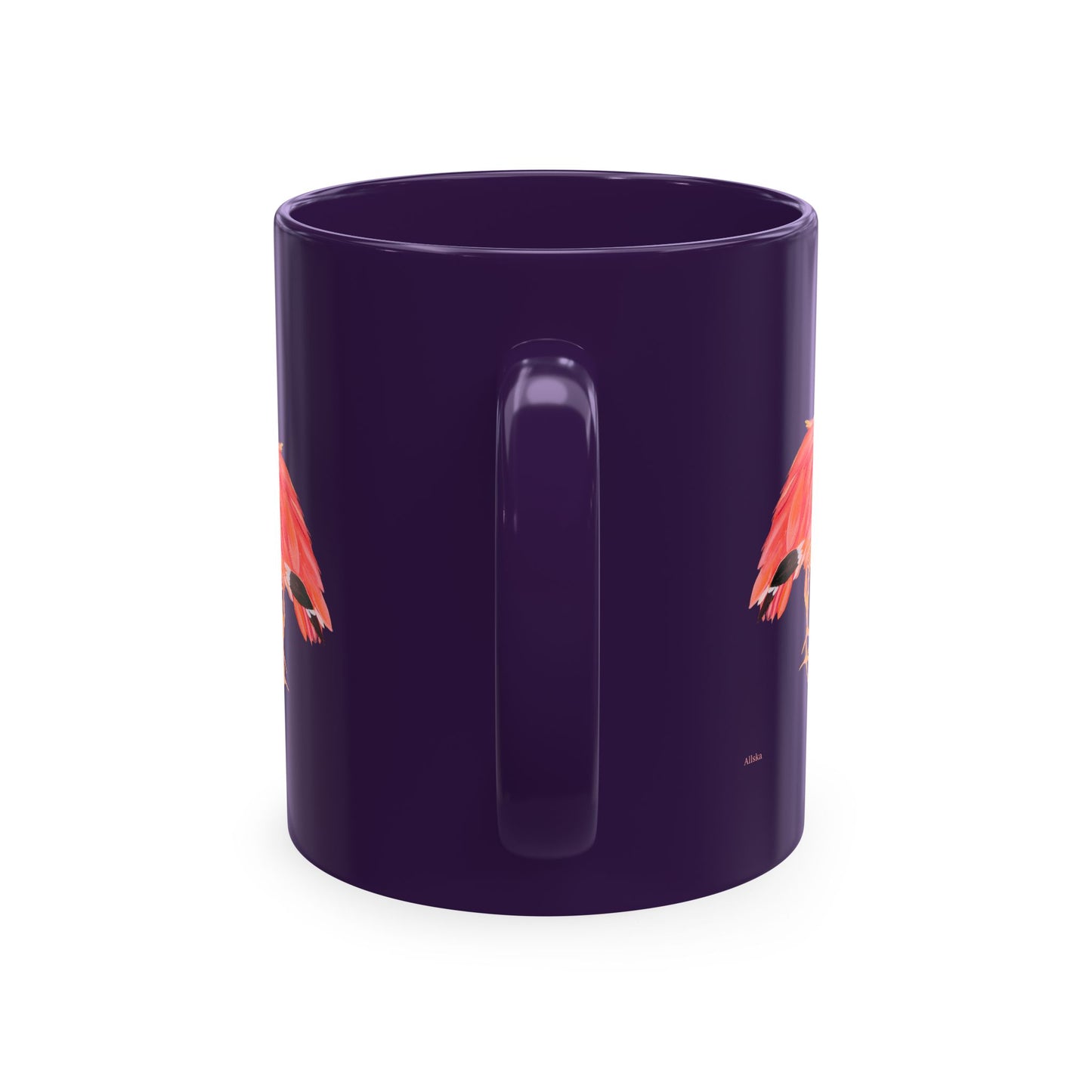 Ibis Bird Duo Ceramic Mug — Tropical Pink Bird Coffee Cup Assorted Color Mugs