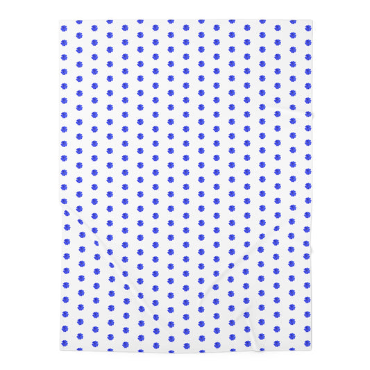 Blue Plumbago Dot Baby Swaddle Blanket