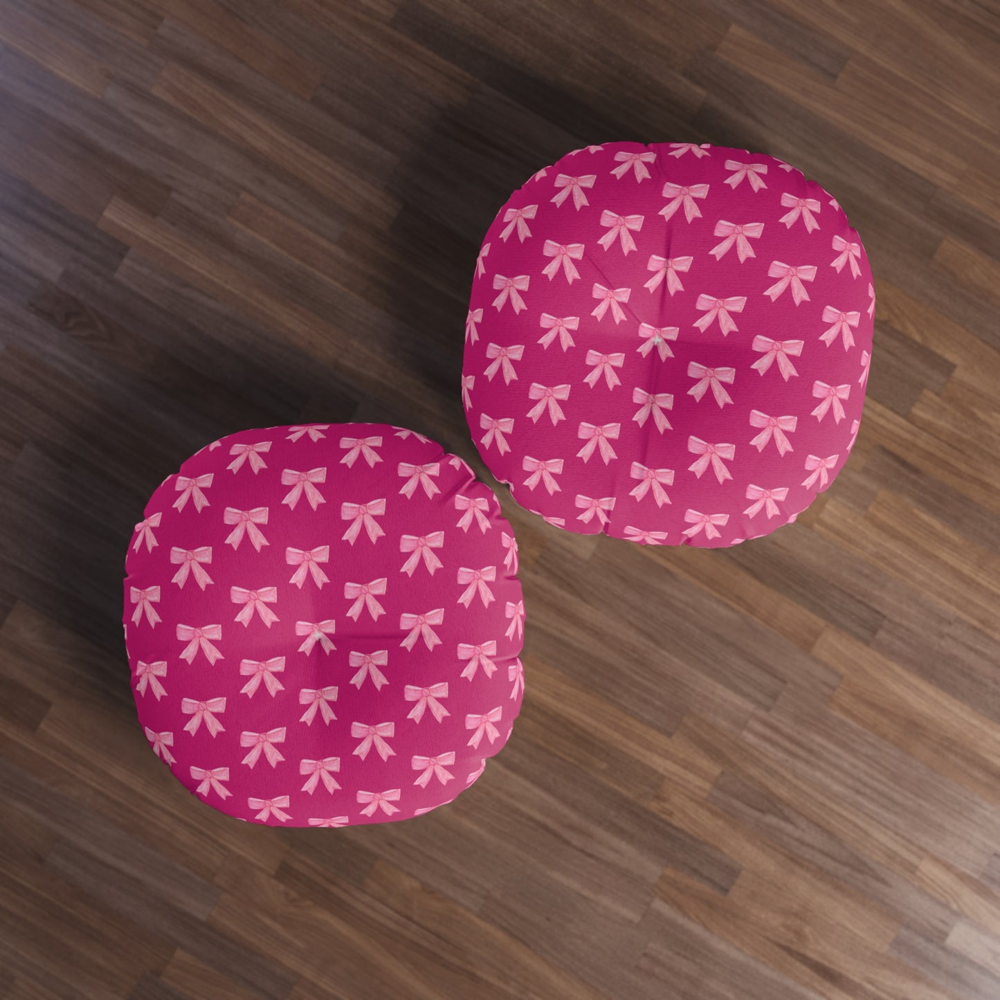 Pink Bow Floor Pillow — Hot Pink