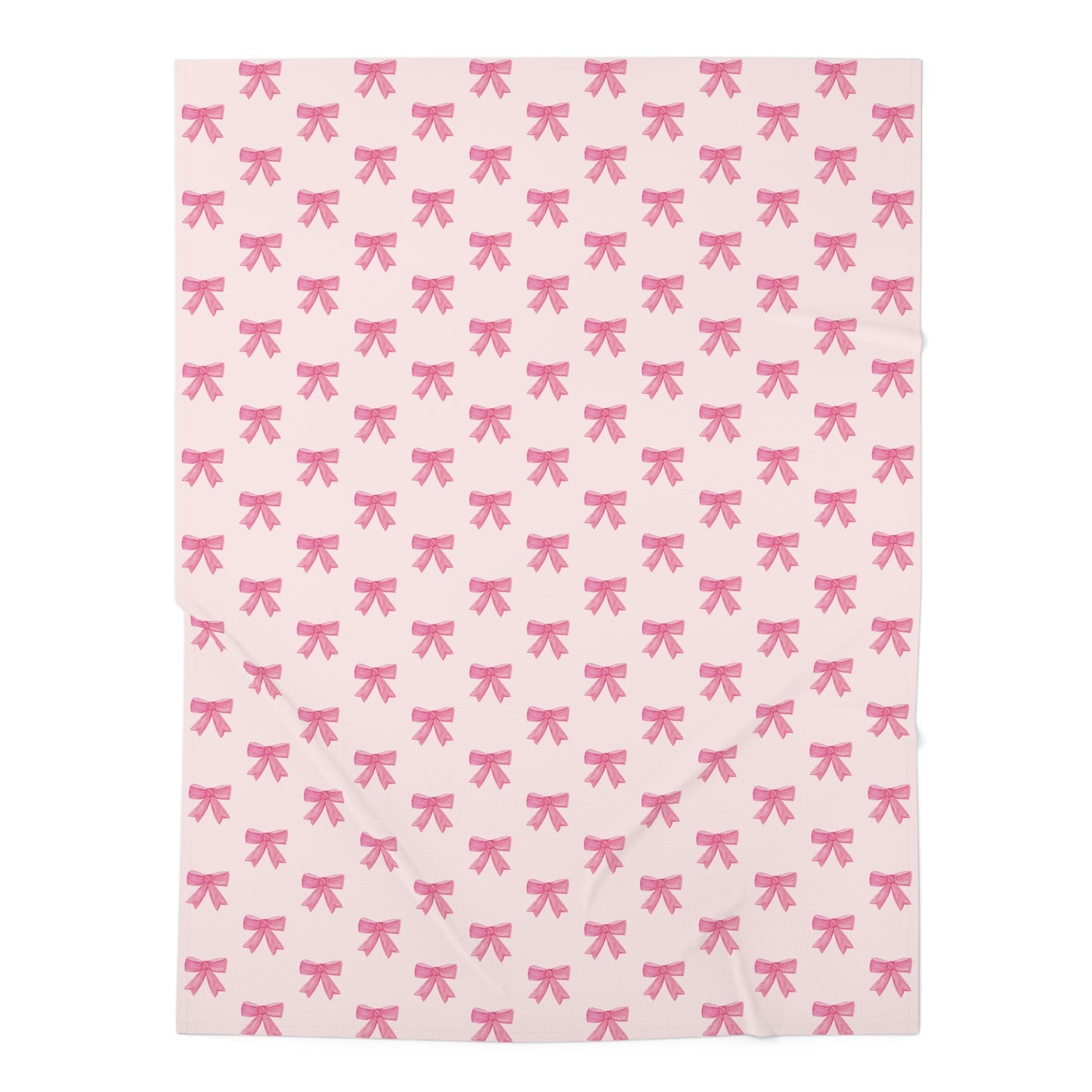 Pink Bow Baby Swaddle Blanket — Soft Newborn Wrap