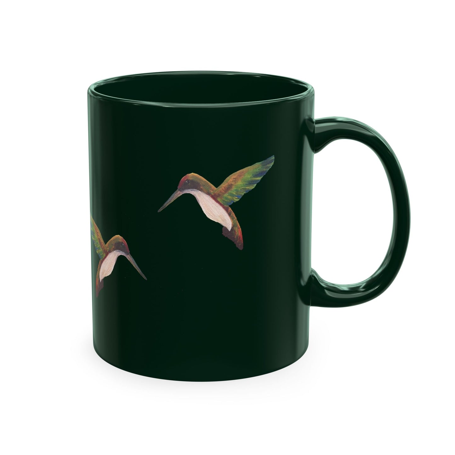 Hummingbird Pattern Ceramic Mug