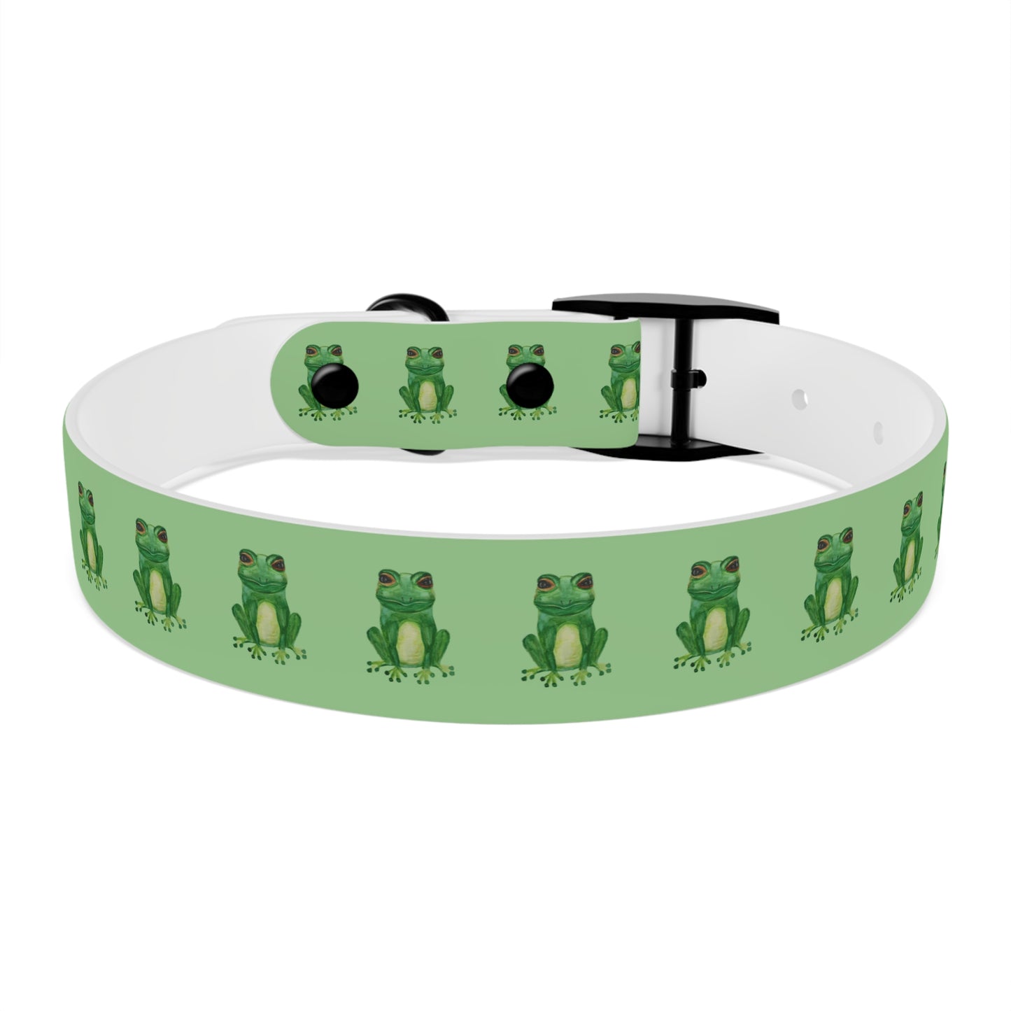 Frog Pattern Dog Collar — Waterproof TPU Pet Collar