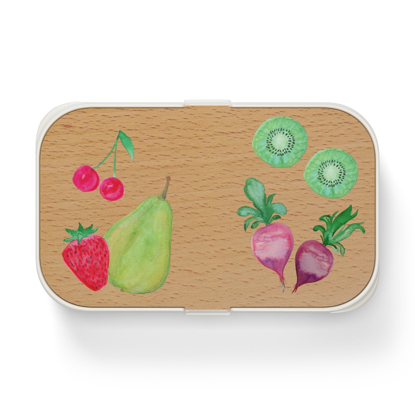 Watercolor Fruit Illustration Bento Lunch Box