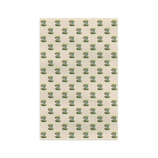 Cute Microfiber Tiny Teacups Cottage-core Tea Towel