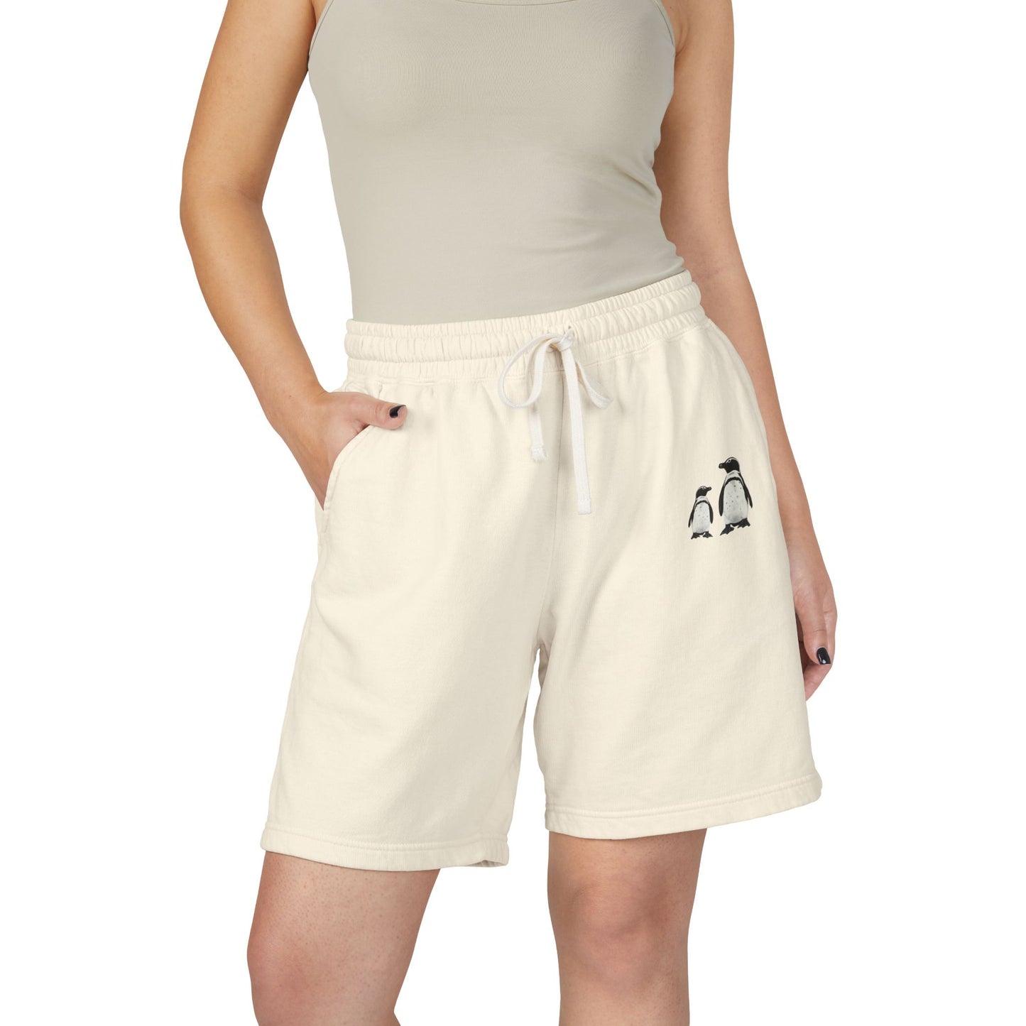 Penguin Love Garment-Dyed Lightweight Fleece Sweat Shorts