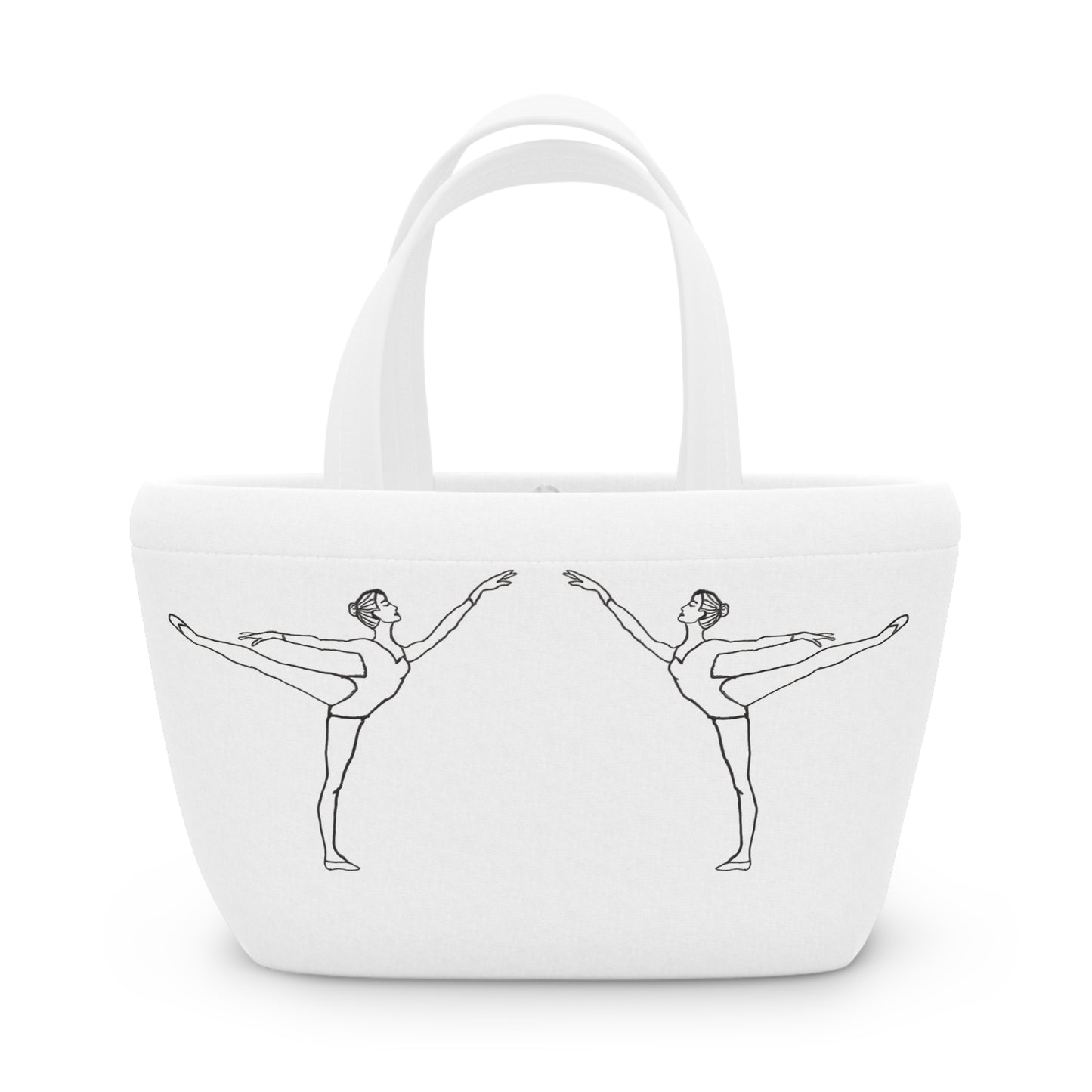 Ballet Dancer Lunch Bag — Twin Arabesque Tote for Dancers