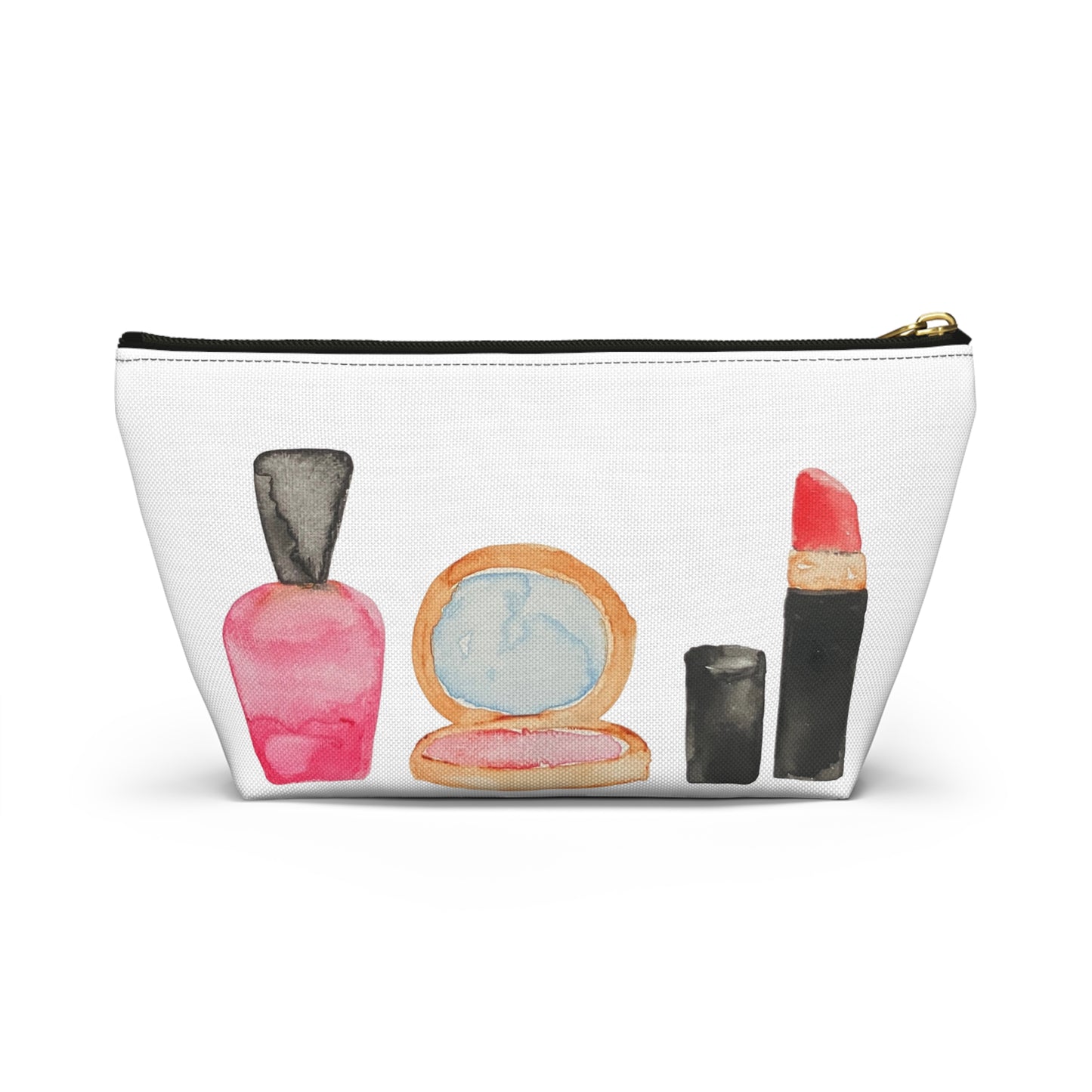 Watercolor Makeup Icons Accessory Pouch