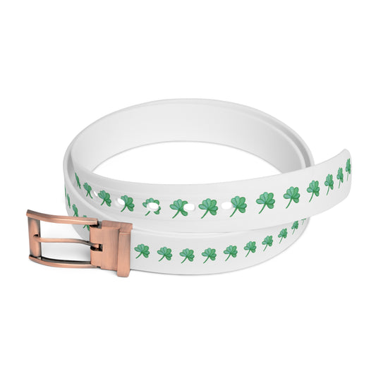 Shamrock Pattern Belt — St. Patrick’s Day Clover Stripe Accessory