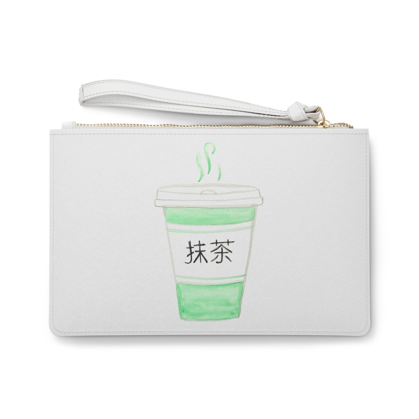 Matcha Latte Green Tea Clutch Bag — Japanese 抹茶 Wristlet Purse