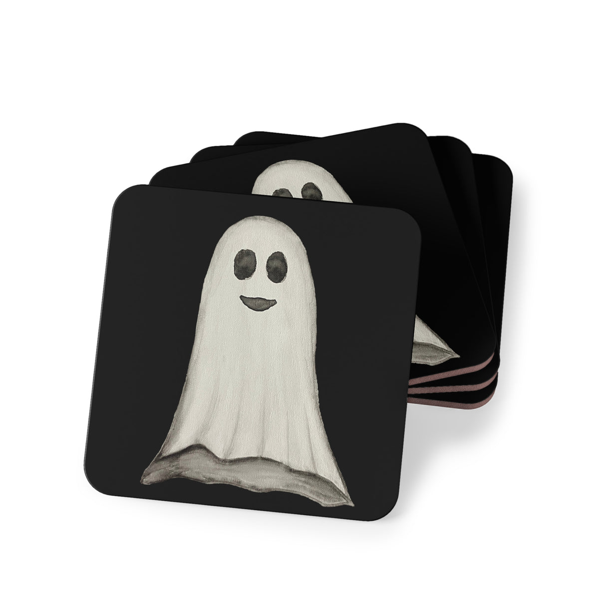 Ghost Coasters — Cute Vintage Halloween Drink Coaster Set