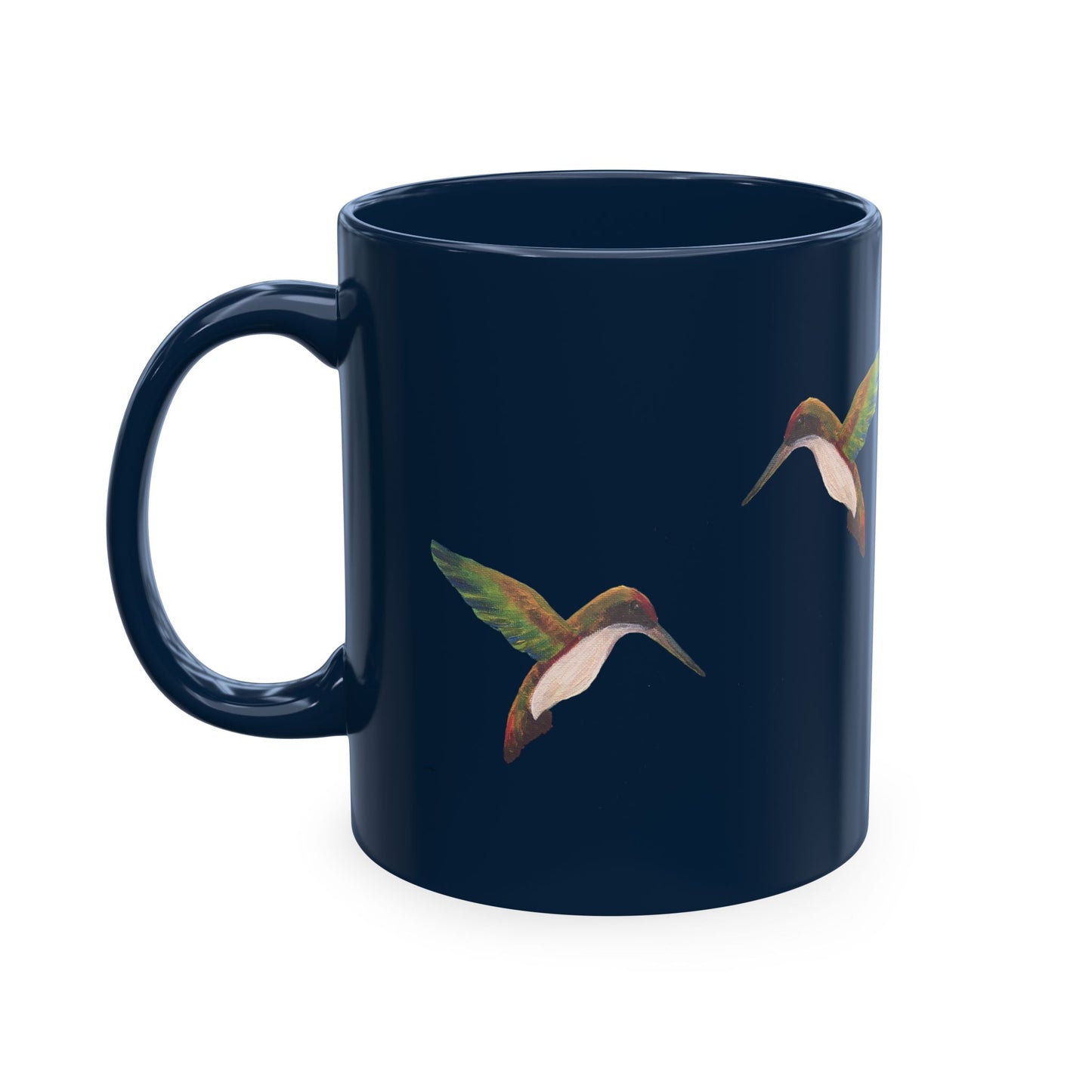 Hummingbird Pattern Ceramic Mug