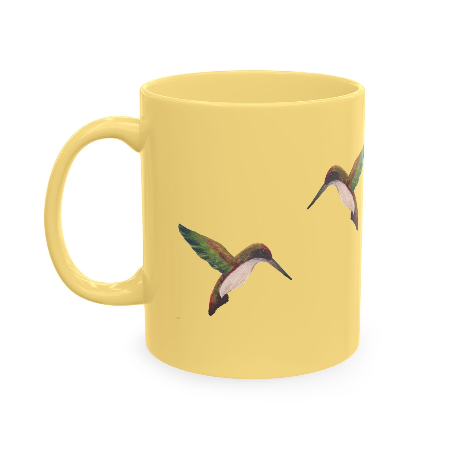 Hummingbird Pattern Ceramic Mug