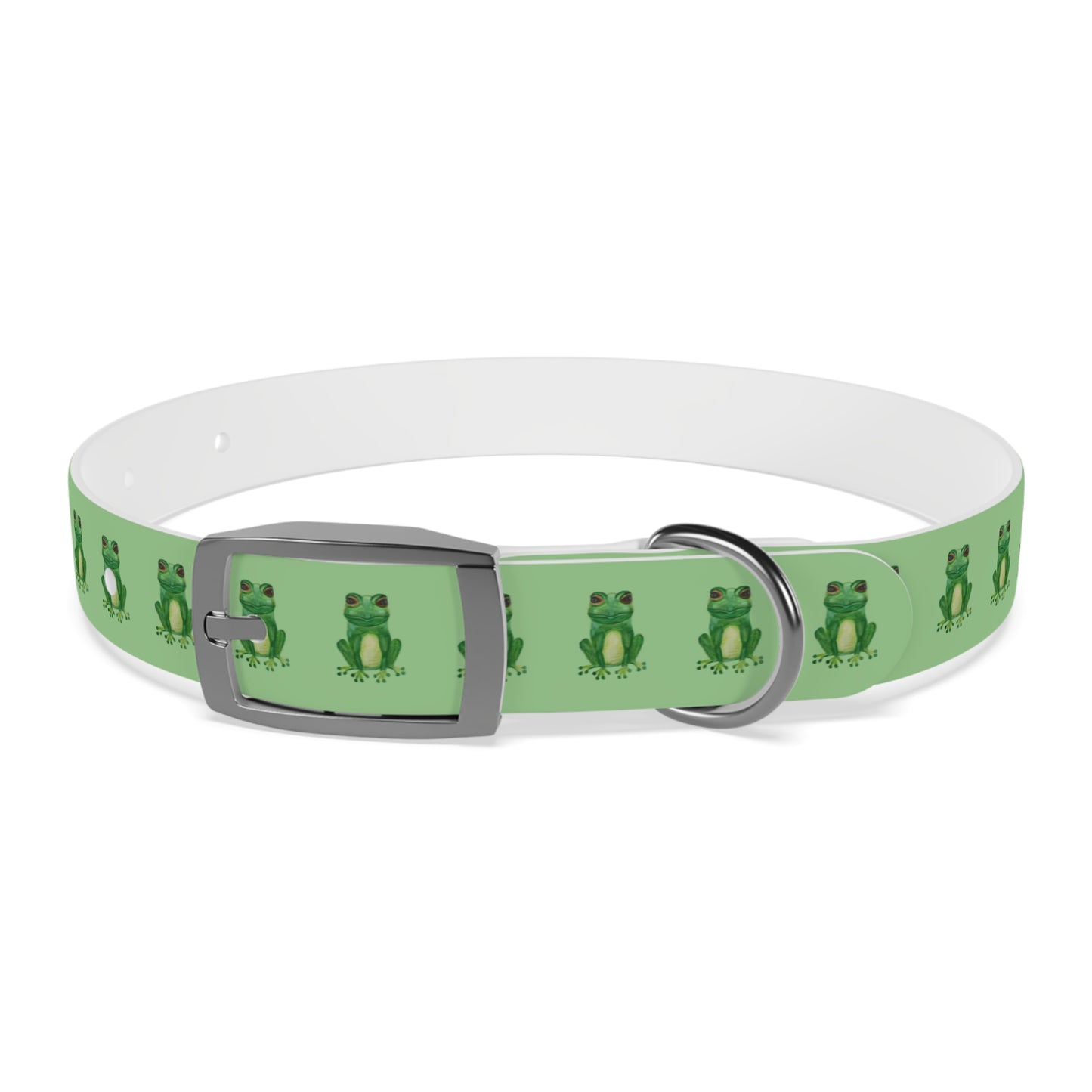Frog Pattern Dog Collar — Waterproof TPU Pet Collar