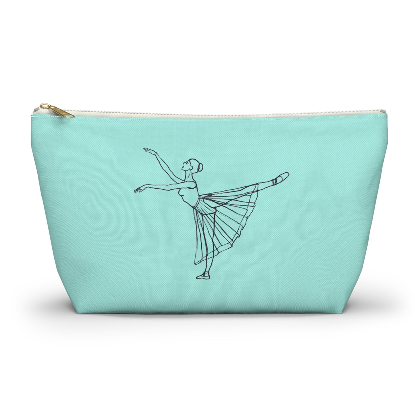 Ballet Dancer Tiffany Blue Accessory Pouch — Mint T‑Bottom Makeup & Dance Bag