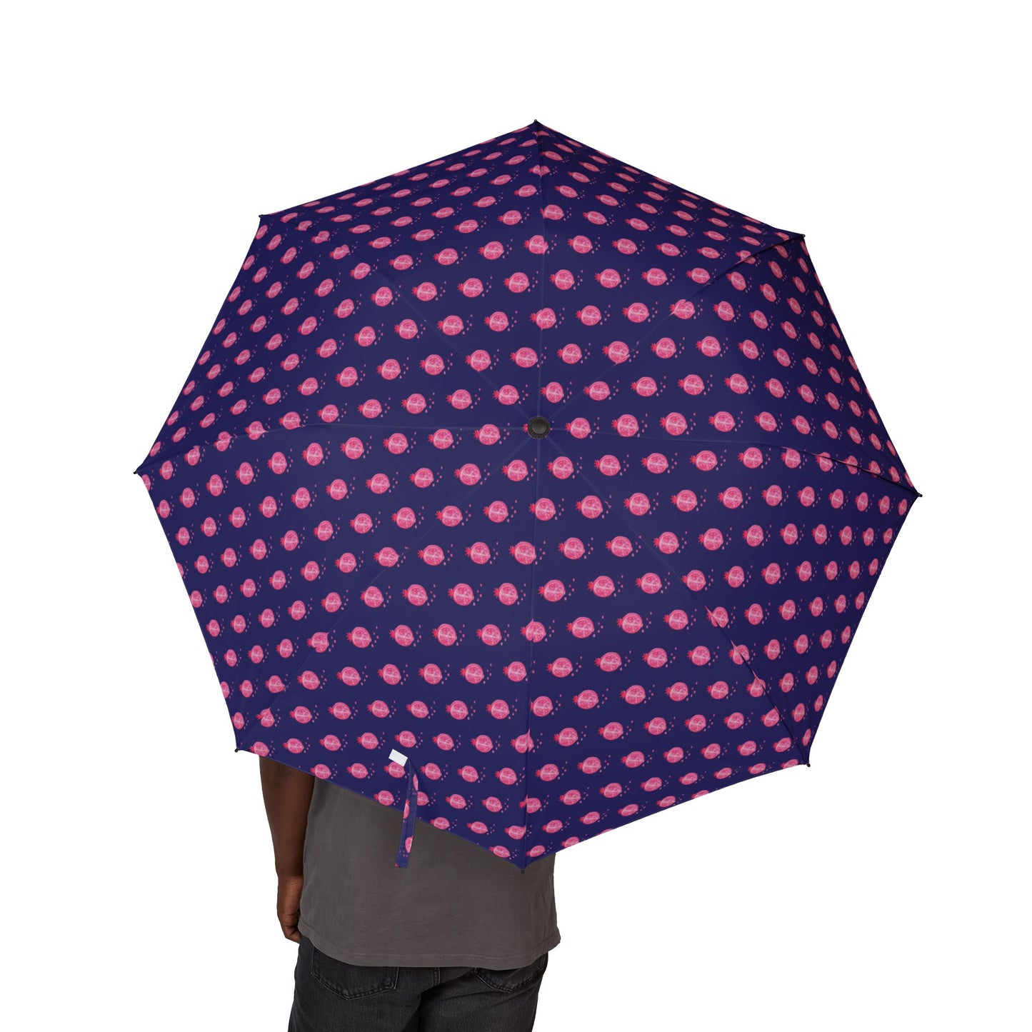 Pink Pomegranate Pattern Umbrella — Foldable Rain Umbrella