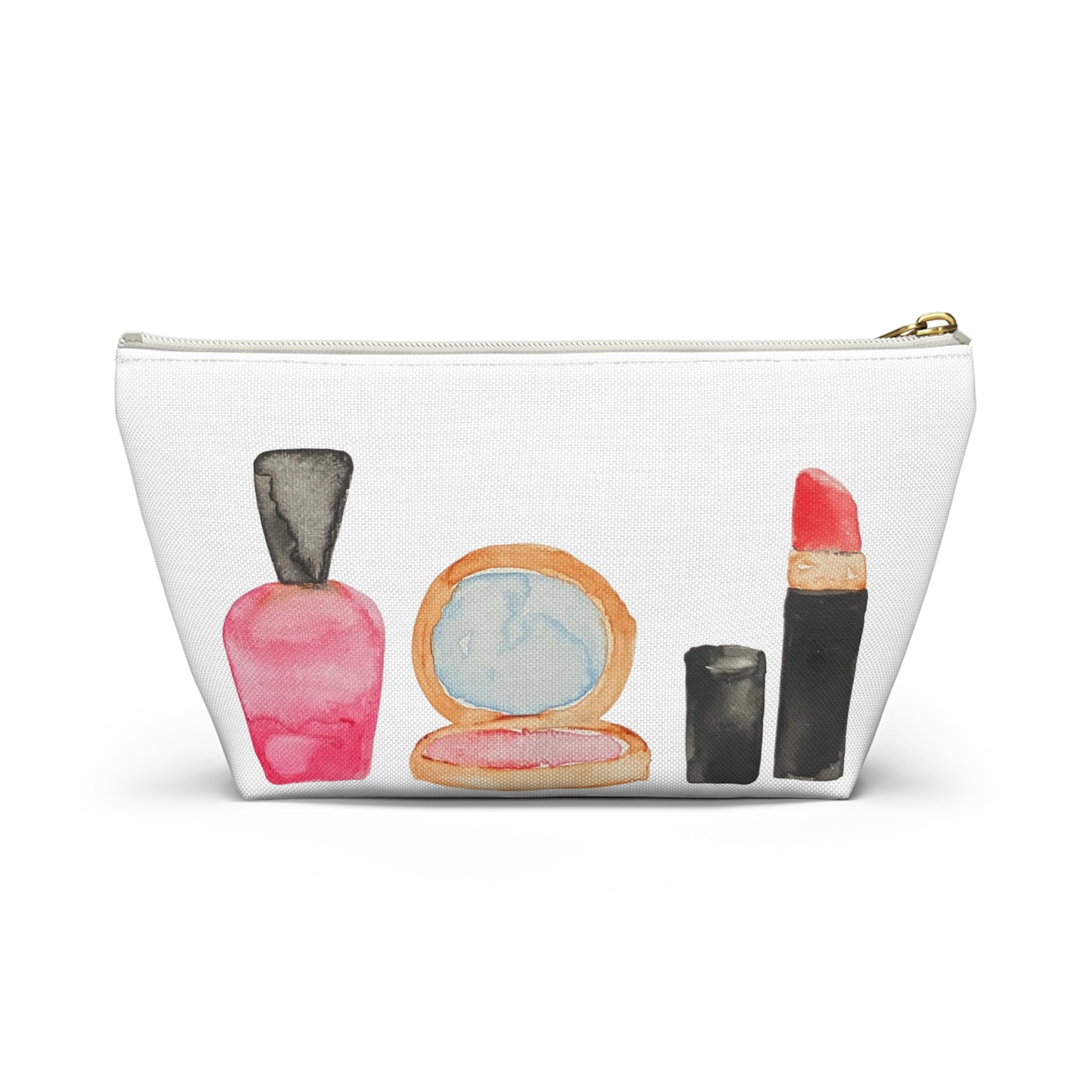Watercolor Makeup Icons Accessory Pouch