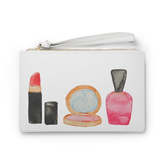 Make-Up Icons Watercolor Clutch Bag