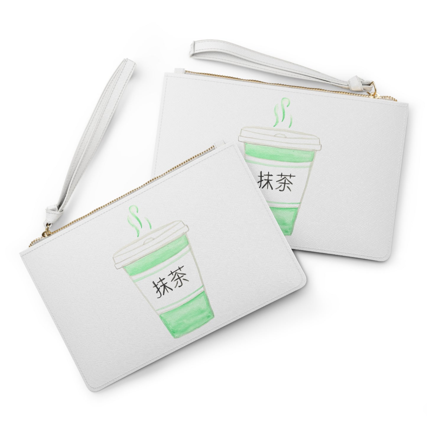 Matcha Latte Green Tea Clutch Bag — Japanese 抹茶 Wristlet Purse