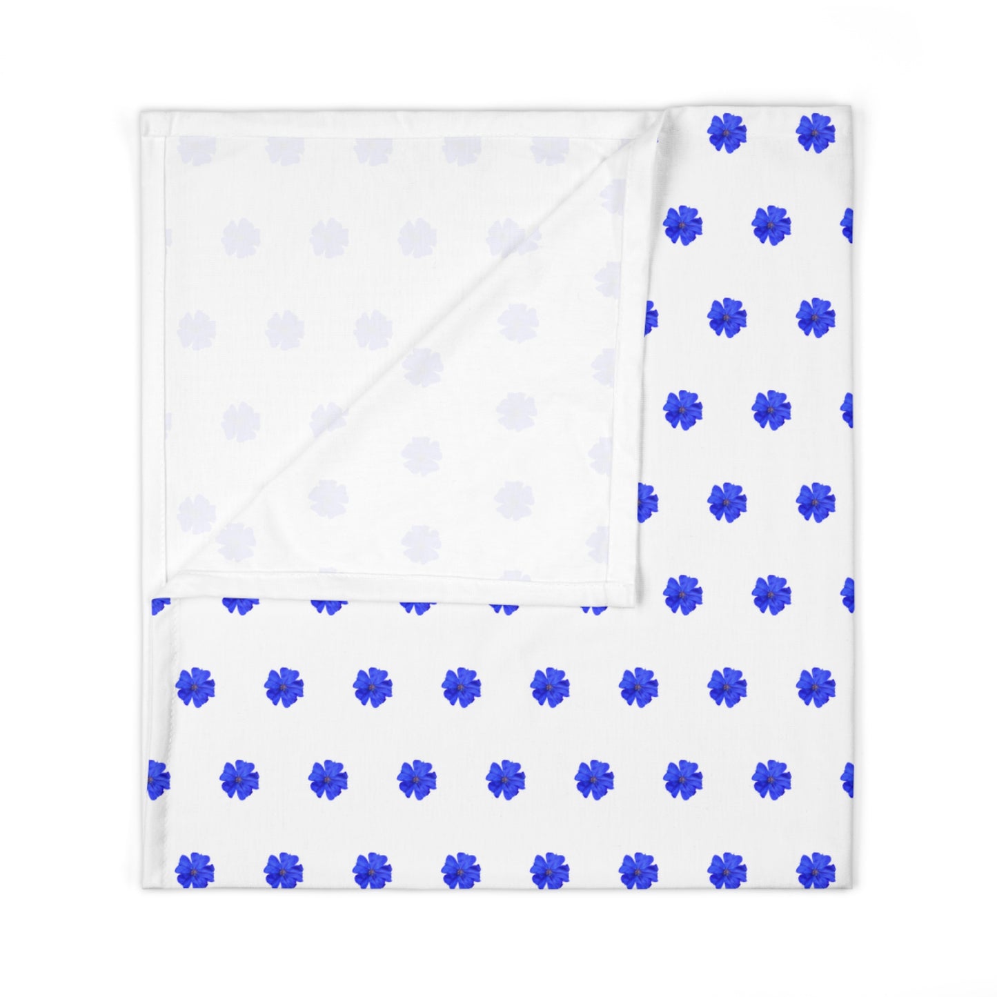 Blue Plumbago Dot Baby Swaddle Blanket