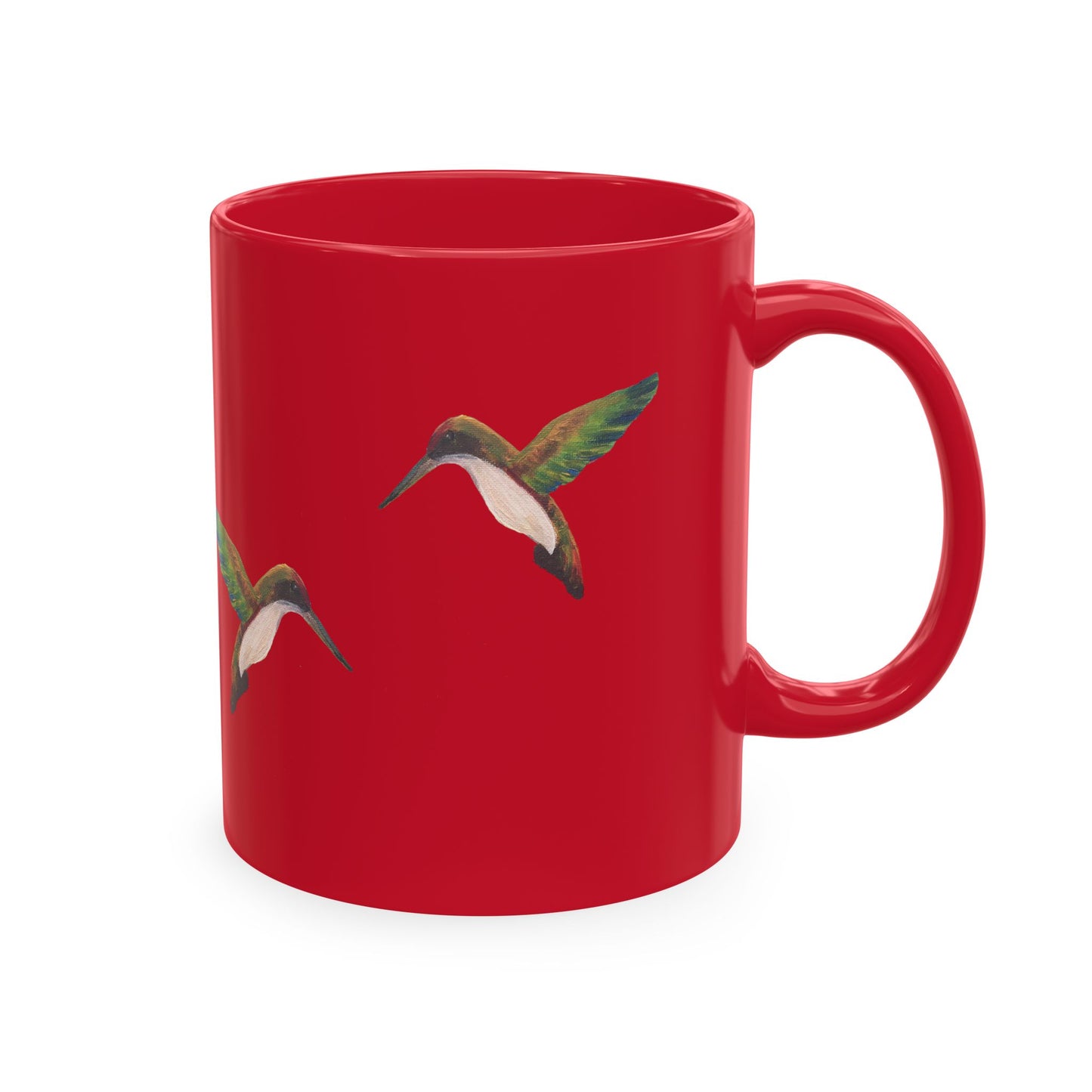 Hummingbird Pattern Ceramic Mug