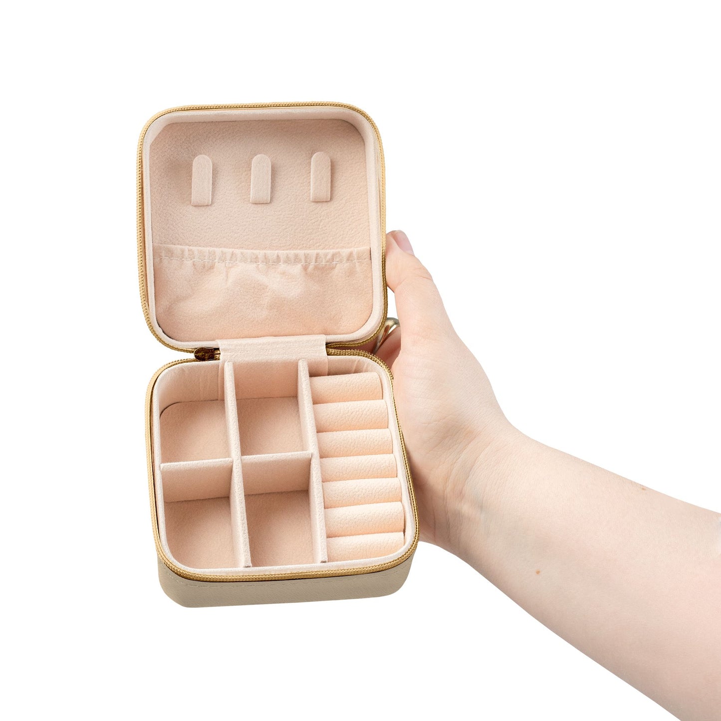 Pink Ibis Bird Jewelry Travel Case — Compact Organizer for Rings, Earrings & Necklaces