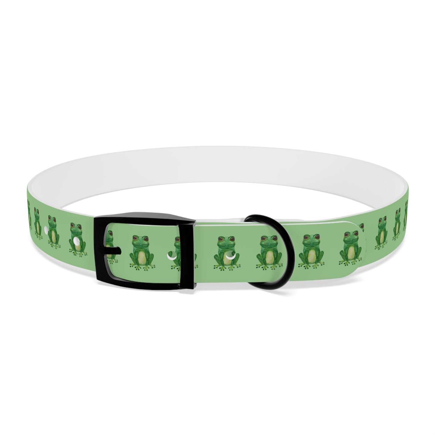 Frog Pattern Dog Collar — Waterproof TPU Pet Collar