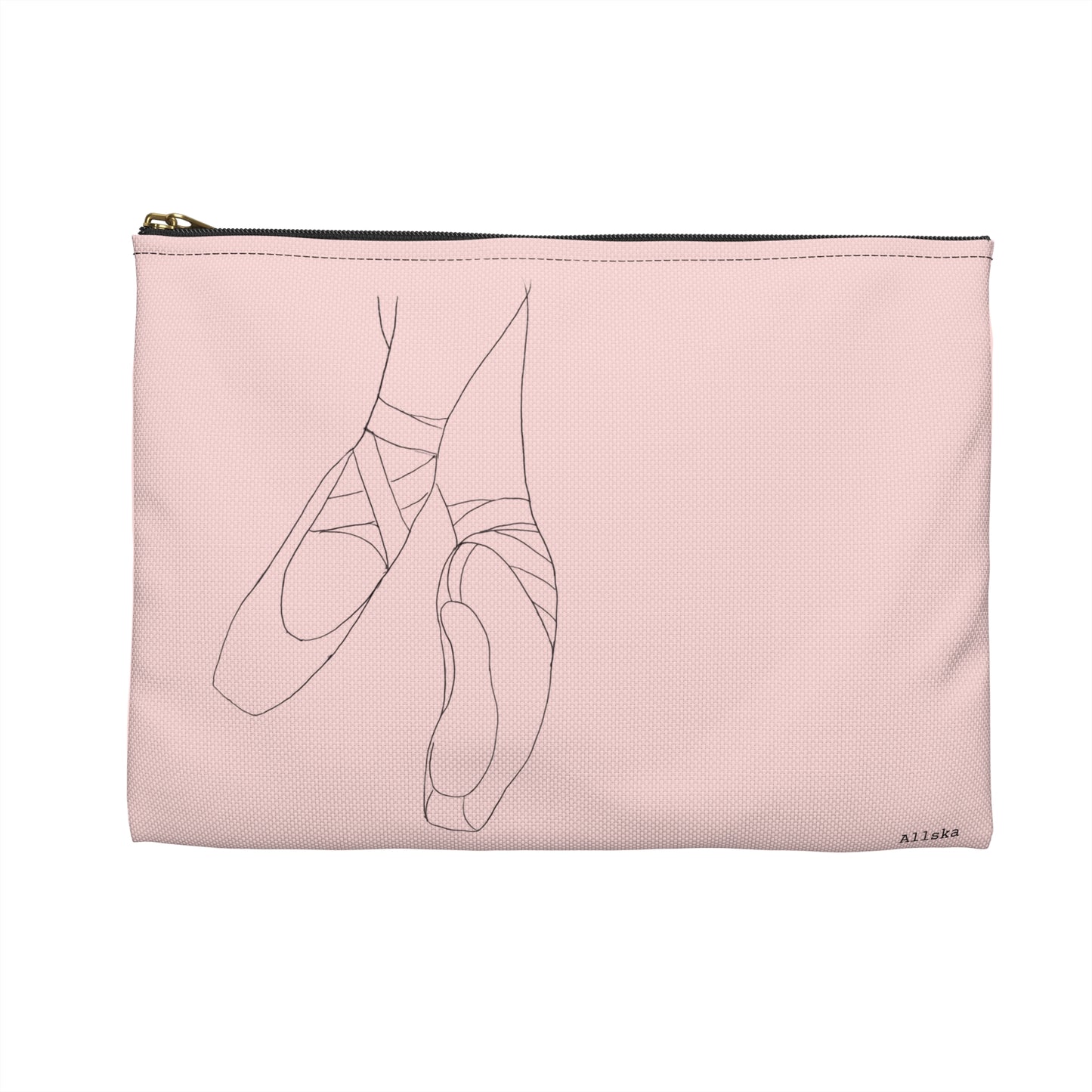 Ballet Shoes Pink Accessory Pouch — Makeup Bag for Dancers