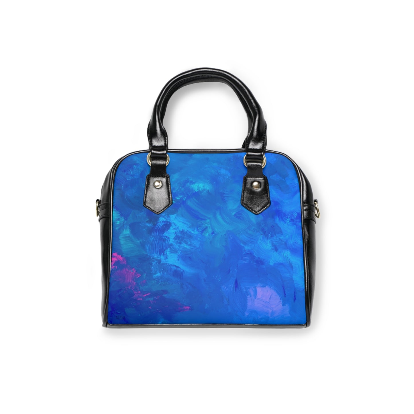 Vibrant Wish Print PU Leather Shoulder Handbag