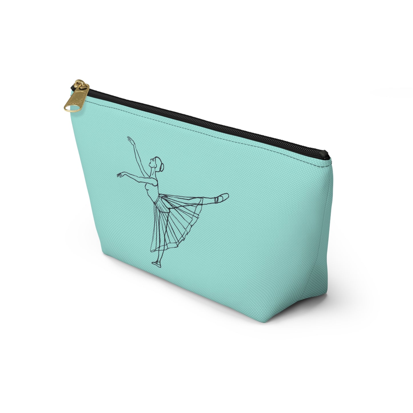 Ballet Dancer Tiffany Blue Accessory Pouch — Mint T‑Bottom Makeup & Dance Bag