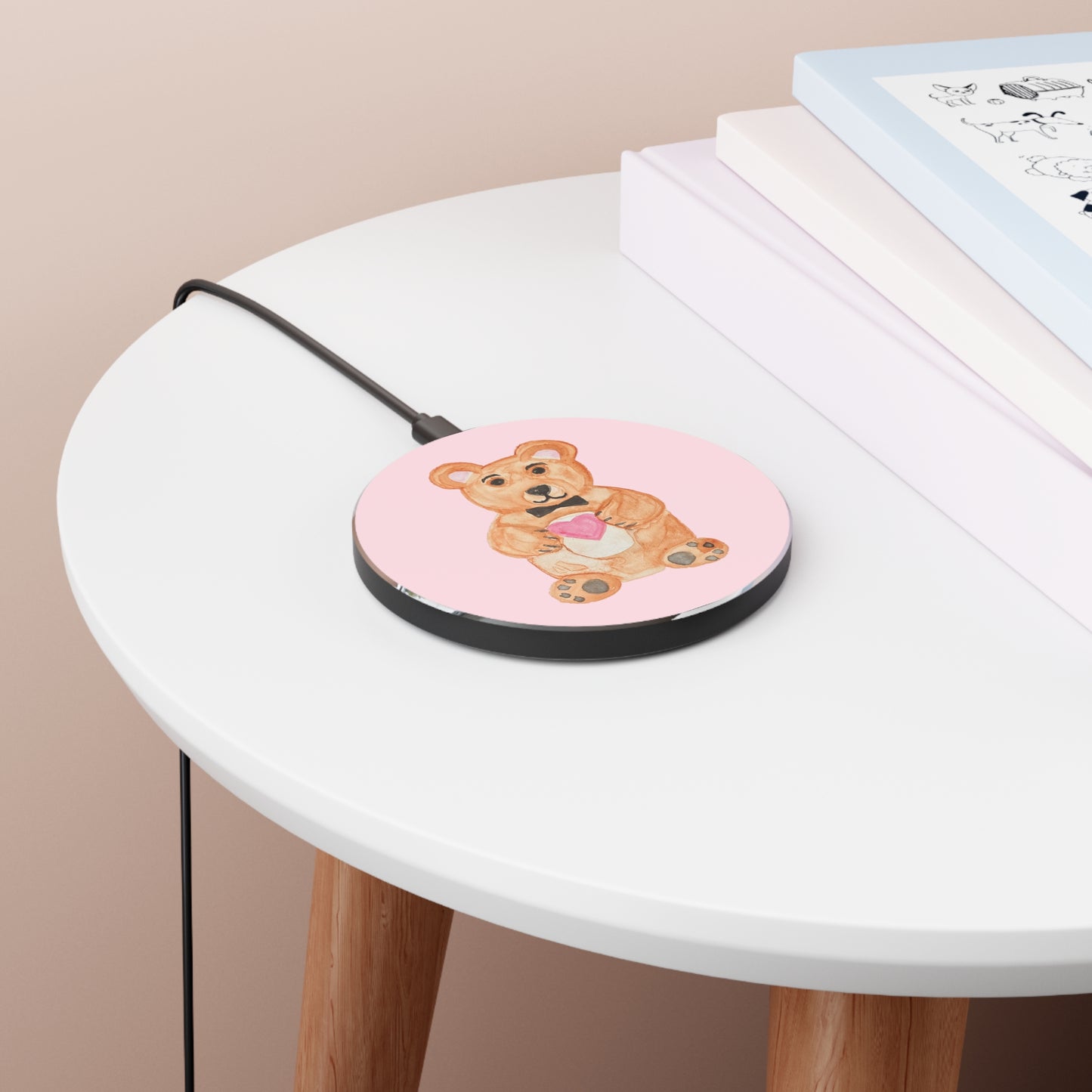 Teddy Bear Heart Wireless Charger