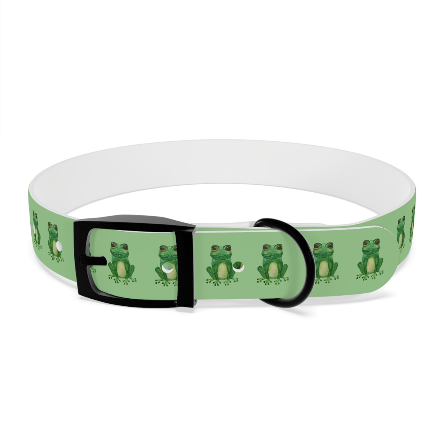 Frog Pattern Dog Collar — Waterproof TPU Pet Collar