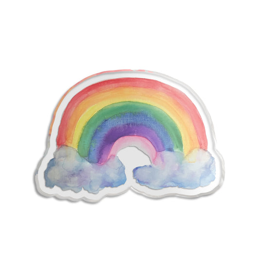 Rainbow Cloud Cutout Statue Watercolor Keepsake