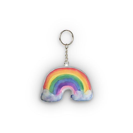 Rainbow Mini Plush Keychain — Custom Shape Soft Toy Keyring