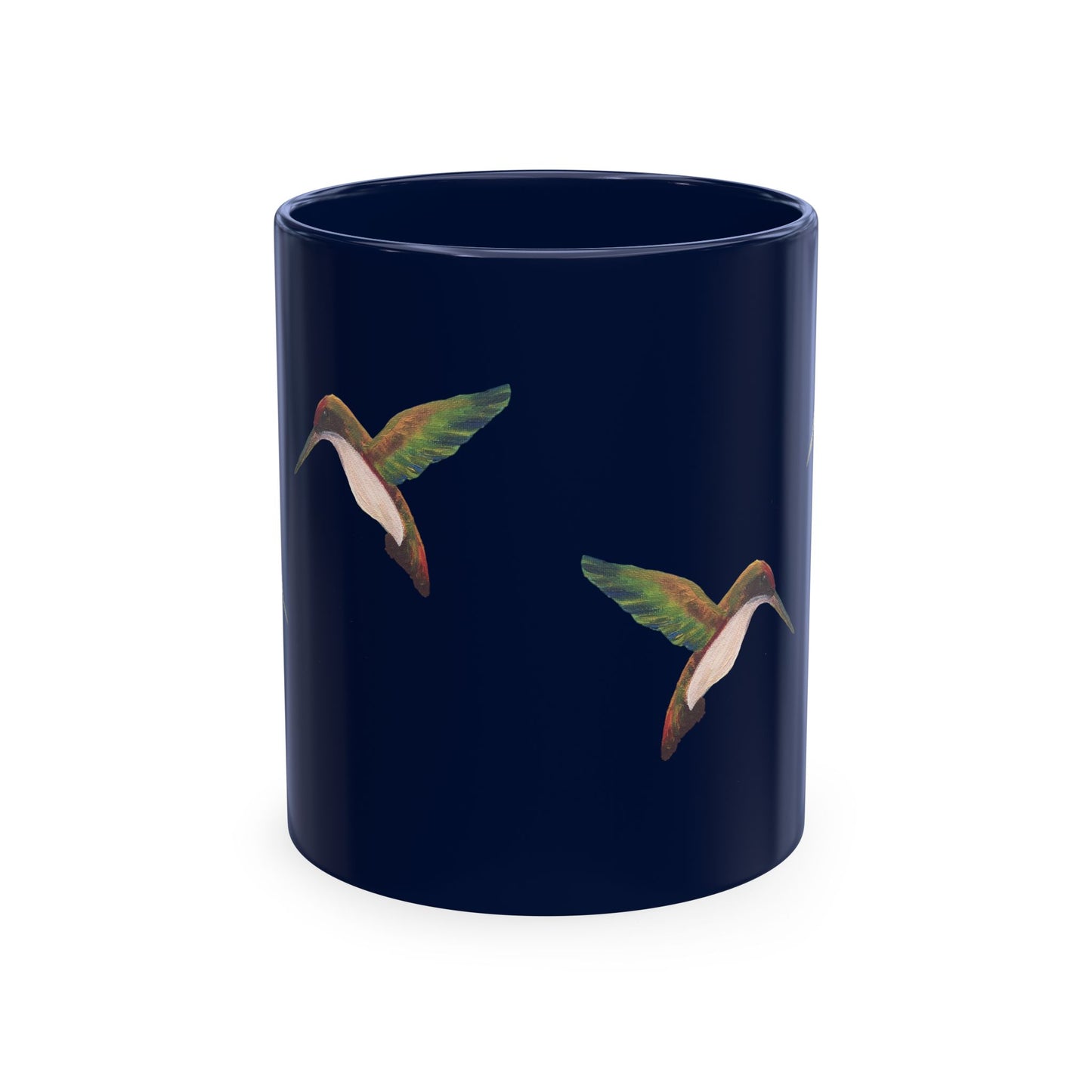 Hummingbird Pattern Ceramic Mug