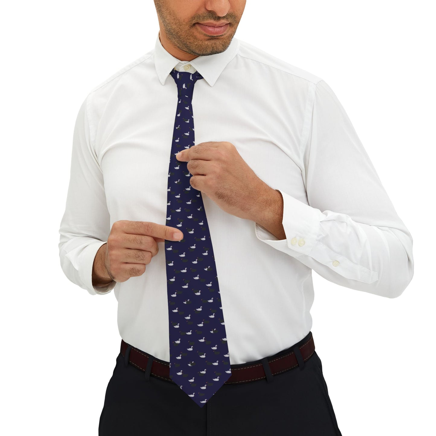 Men's Swan Lake Navy Necktie