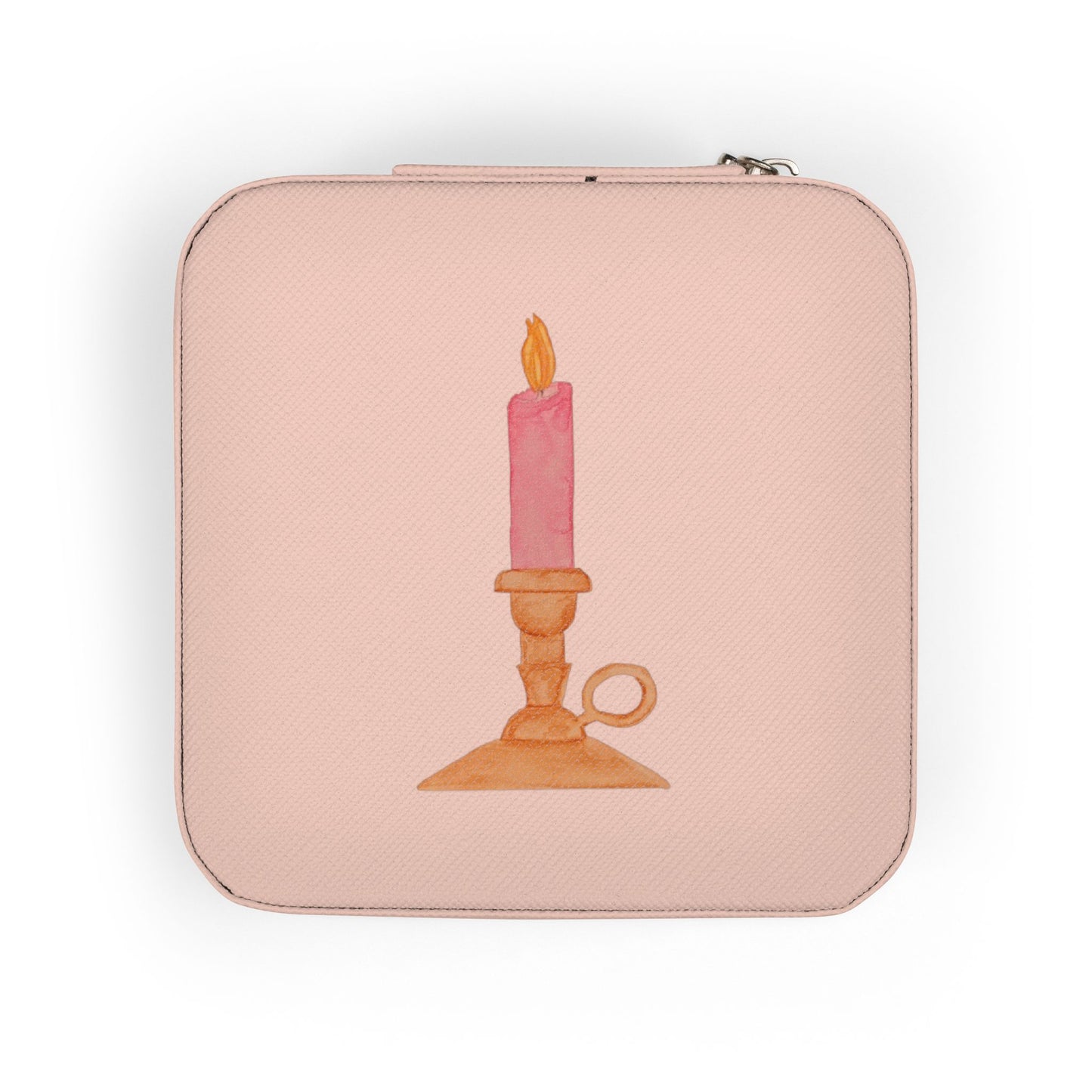 Pink Candle Jewelry Travel Case