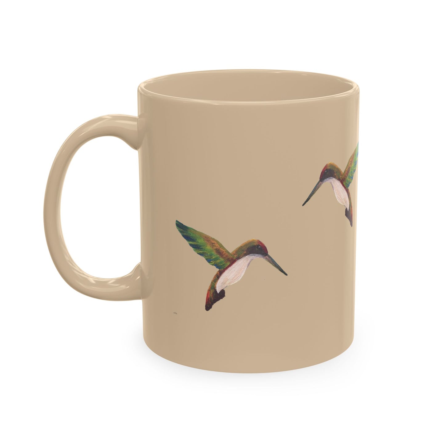 Hummingbird Pattern Ceramic Mug