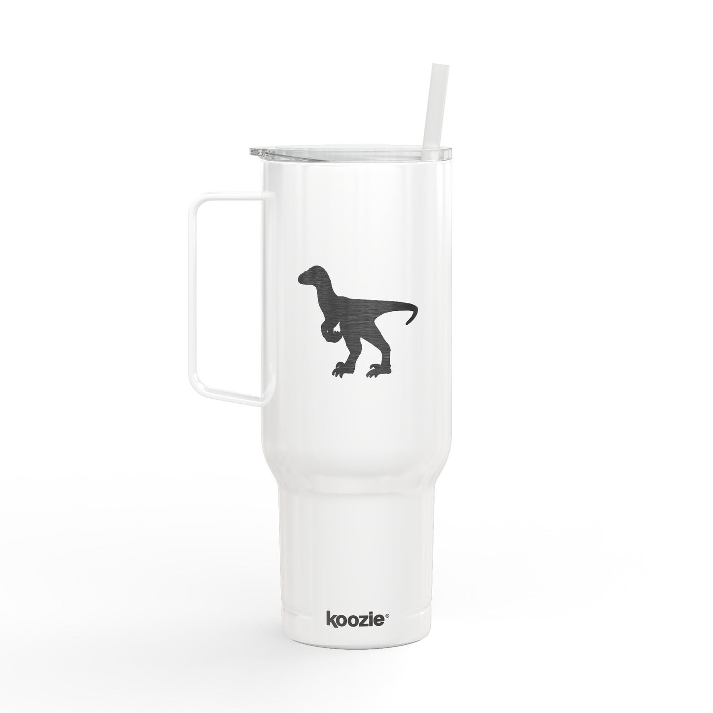 40oz Engraved Insulated Tumbler — Bird & Dinosaur Silhouette